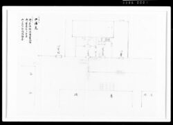 [東叡山惣御霊屋最樹院様御霊屋御参詣につき]御詰衆御参詣相済凌雲院仮御装束所江被為入候節御供開場絵図 / Document of Samurai Class, Document Related to Blue Print image