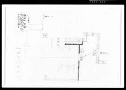 大納言様御宮参行列建場絵図のうち紅葉山御参詣夫より西丸江被為入候節西丸御玄関前御供開場絵図 / Document of Samurai Class, Document Related to Blue Print image