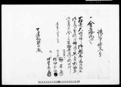 請取申証文之事（大明神御廻廊助成として金五拾両奉納につき） / Document of Townspeople image