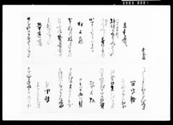 詠草懐紙「立春霞」他 / Poems Written on Pocket Paper "Haze on the First Day of Spring" and Other Poems image