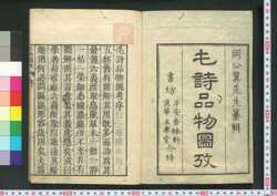 毛詩品物図攷 / Mōshi Himbutsu Zukō (Illustrated Book of Various Things That Appear in Book of Poetry) image