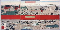 浅草観世音境内細図 両国橋及浅草橋真図 / Detail View of the Precincts of Asakusa Kanzeon Temple and True View of Ryogokubashi Bridge and Asakusabashi Bridge image