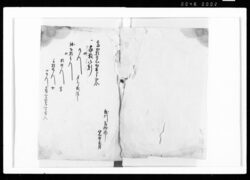 水難ニ付夫食拝借小前人別書上帳 / Document of Rural Area image