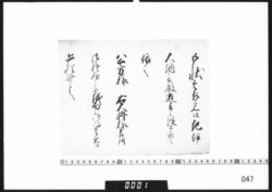 奉書断簡(紀州大納言逝去につき) / Document of Samurai Class image