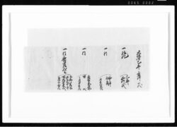 (横帳断簡)(天保三年上納竹一式) 江戸幕府御徒組相原家文書 image