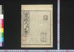 寛政八丙辰暦(江戸暦) / Edo Goyomi (Calendar Published in Edo for 1796) image