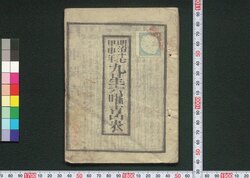 明治十七甲申年九星六曜吉凶表 / Meiji Jūnana Kōshinnen Kyūsei Rokuyō Kikkyōhyō (Book of Calendar and Fortune-telling for 1884) image
