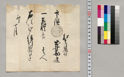 印鑑(松平縫殿頭内土井勘之進江戸より信州田野口迄の印鑑) / Document of Saku District, Shinano Province image