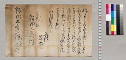 飯田九蔵宛書簡(御祭典日時日延につき) / Document of Saku District, Shinano Province image