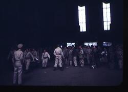 駅から担架で運ばれる捕虜 / Prisoners of War Being Carried from the Station on Stretchers image