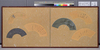 文人扇面寄書屏風 / Byōbu (Folding Screen) with a Collection of Messages Written by Literati in a Folding Fan Shape image