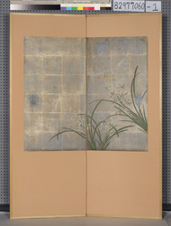襖絵屏風(蘭図) / Painting on Fusuma and Folding Screen (Orchid) image