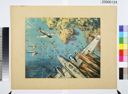 大東亜戦争海軍美術　バリックパパン上空の空中戦 / Dai Tōa Sensō Kaigun Bijutsu (Naval Art of the Greater East Asia War), Air Battle over Balikpapan image