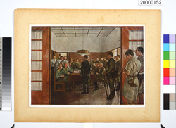 大東亜戦争陸軍作戦記録画　(17)　カリヂヤティ会見図 / Army Campaign Record Paintings of the Greater East Asia War, (17) Meeting at Kalijati, Java image