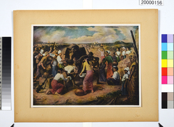 大東亜戦争陸軍作戦記録画　(21)　マンダレー入城とビルマ人の協力 / Army Campaign Record Paintings of the Greater East Asia War, (21) Entry into the Mandalay Palace and Support from the Burmese People image