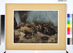 大東亜戦争陸軍作戦記録画　(22)　硝煙の道 / Army Campaign Record Paintings of the Greater East Asia War, (22) The Path of Gunpowder Smoke image