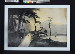 銭湯脱衣所装飾画　風景画　紀ノ川下流　男湯側 / Landscape Painting for a Public Bathhouse Changing Room, Lower Kino River (Men’s Bath) image