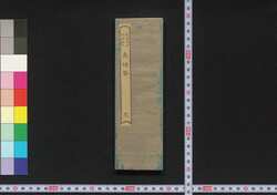 武家秘冊 青標紙(豊後臼杵稲葉家旧蔵資料) / Buke Hissatsu Aobyōshi (Bungo Usuki Inabake Kyūzō Shiryō) (Pocket-Sized Handbook for Samurais, Object Formerly Owned by Inaba Clan of Usuki Domain, Bungo Province) image