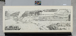 戊辰戦記絵巻 後編第十三図 東叡山中堂之部 / Picture Scroll of the Boshin War: Part 2, No. 13, At Chu-do (Main Temple) of Tōeizan image