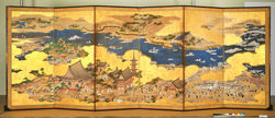 上野浅草図屏風 / Byōbu Folding Screens Depicting Ueno and Asakusa image