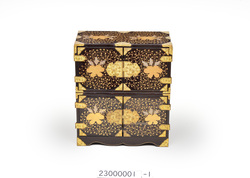 牡丹唐草蒔絵重箪笥（雛道具） / Stacking Chest of Drawers With Design of Peony Arabesque in Maki-e (Hina Doll Furniture) image