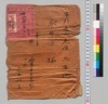 永井荷風より永井恆(母)への書翰(小包表書紙片)/Letter image