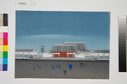 泥絵　江戸大名屋敷図　津藩藤堂家 / Doro-e, Map of Daimyō Residence in Edo, Tsu Domain Tōdō Family image