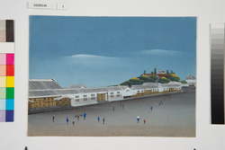 泥絵　江戸大名屋敷図　松山藩松平様 / Doro-e, Map of Daimyō Residence in Edo: Matsuyama Domain Matsudaira Family image