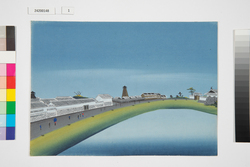 泥絵　江戸大名屋敷図　明石藩松平家 / Doro-e, Map of Daimyō Residence in Edo, Akashi Domain Matsudaira Family image
