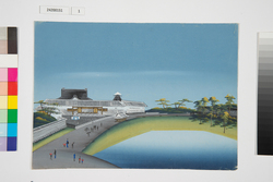 泥絵　江戸大名屋敷図　紀州藩徳川家 / Doro-e, Map of Daimyō Residence in Edo, Kishū Domain Tokugawa Family image
