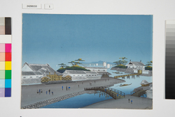 泥絵　江戸大名屋敷図　中津藩奥平家 / Doro-e, Map of Daimyō Residence in Edo, Nakatsu Domain Okudaira Family image