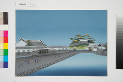 泥絵　江戸大名屋敷図　米沢藩上杉家 / Doro-e, Map of Daimyō Residence in Edo, Yonezawa Domain Uesugi Family image