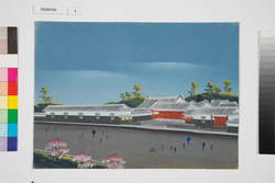 泥絵　江戸大名屋敷図　佐賀藩鍋島家　下屋敷 / Doro-e, Map of Daimyō Residence in Edo, Saga Domain Nabeshima Family, Suburban Residence image