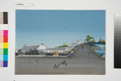 泥絵　江戸大名屋敷図　佐賀藩鍋島家　中屋敷 / Doro-e, Map of Daimyō Residence in Edo, Saga Domain Nabeshima Family, Spare Residence in Edo image