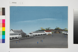 泥絵　江戸大名屋敷図　津和野藩亀井家 / Doro-e, Map of Daimyō Residence in Edo, Tsuwano Domain Kamei Family image