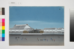 泥絵　江戸大名屋敷図　熊本藩細川家 / Doro-e, Map of Daimyō Residence in Edo, Kumamoto Domain Hosokawa Family image