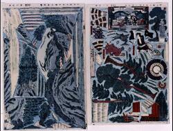 忠臣蔵五段目組上二枚続 / The 5th Act of Chūshingura, Paper Model, Set of 2 image