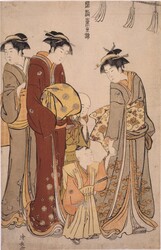 風俗東之錦 町家の袴着 / Customs of Eastern Japan: Merchant's First Hakama (Formal Pleated Trousers) Ceremony
