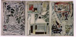 「佐倉宗吾子別れ組上三枚続」一 / Omocha-e (Toy Woodblock Print) image
