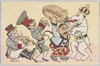 日露戦争風刺絵葉書/Satirical Cartoon Postcard Depicting the Russo-Japanese War image