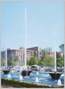 皇居前広場の大噴水/A Group of Large Fountains on the Imperial Palace Plaza image