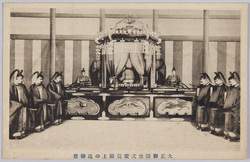 大正御即位式紫宸殿上の高御座 / Enthronement Ceremony of the Emperor Taishō: Takamikura (the Imperial Throne for the Emperor) in the Shishinden Hall image