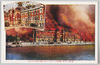 猛火に包まれたる警視庁と震災前の警視庁/The Metropolitan Police Department Building on Fire and the Building Before the Fire image