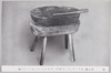 エスキモーの石ランプ、ランプ台、燈心切　東グリーンランド/Eskimo Stone Lamp, Lampstand, and Wick Cutter, East Greenland image