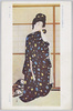 文部省第七回美術展覧会出品　絵葉書　絵になる最初　竹内栖鳳筆/Work Exhibited at the 7th Ministry of Education Art Exhibition, Picture Postcard: A Shy Model Posing for the First Time by Takeuchi Seihō image