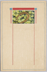植物 絵葉書 かたばみに蹄鉄 / Plant Painting Postcard: Creeping Woodsorrel and Horseshoe image