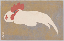動物絵葉書　鶏 / Animal Postcard: Rooster and Hen image