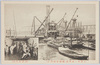 工事中の永代橋(基礎潜函沈下)（潜函底作業)/Eitai Bridge Under Construction (Submerging the Foundation Caisson) (Caisson Base Works) image