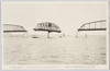 鉄橋開閉機開放中　ILON　BRIDGE　OVER　THE　YALUCHANG./The Iron Swing Bridge Over Yalu River image