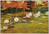 4.紅葉に映える枯山水石組と苔庭の美観/4. Beautiful Sight of the Rock Arrangement in the Dry Landscape and the Moss Garden, Which Contrast Favorably with Autumn Leaves image